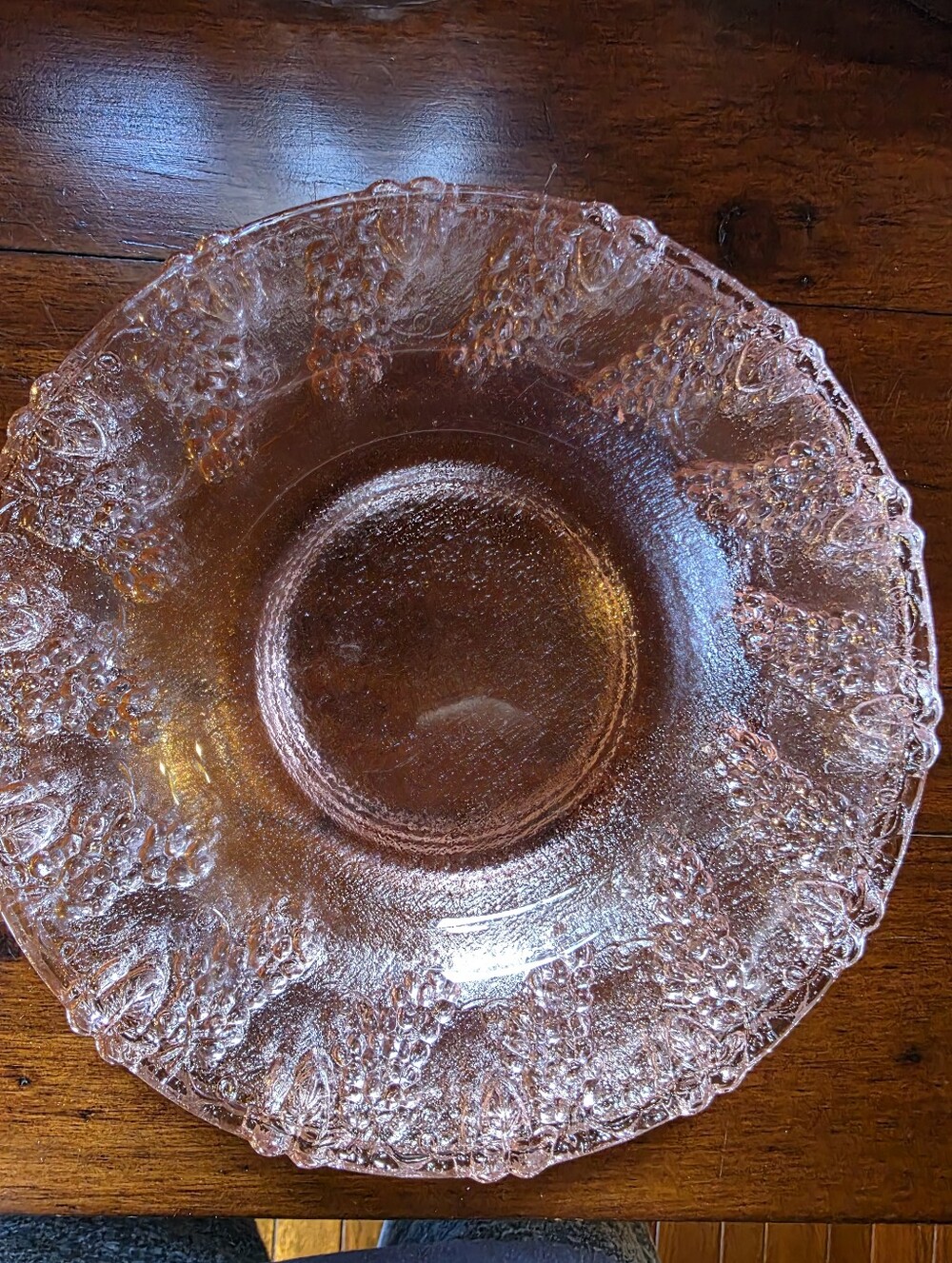 Vintage Rose Pink Textured Glass Dessert/salad Plates (Set Of 4)